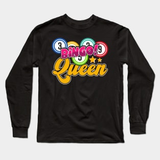 Bingo Queen T shirt For Women Long Sleeve T-Shirt